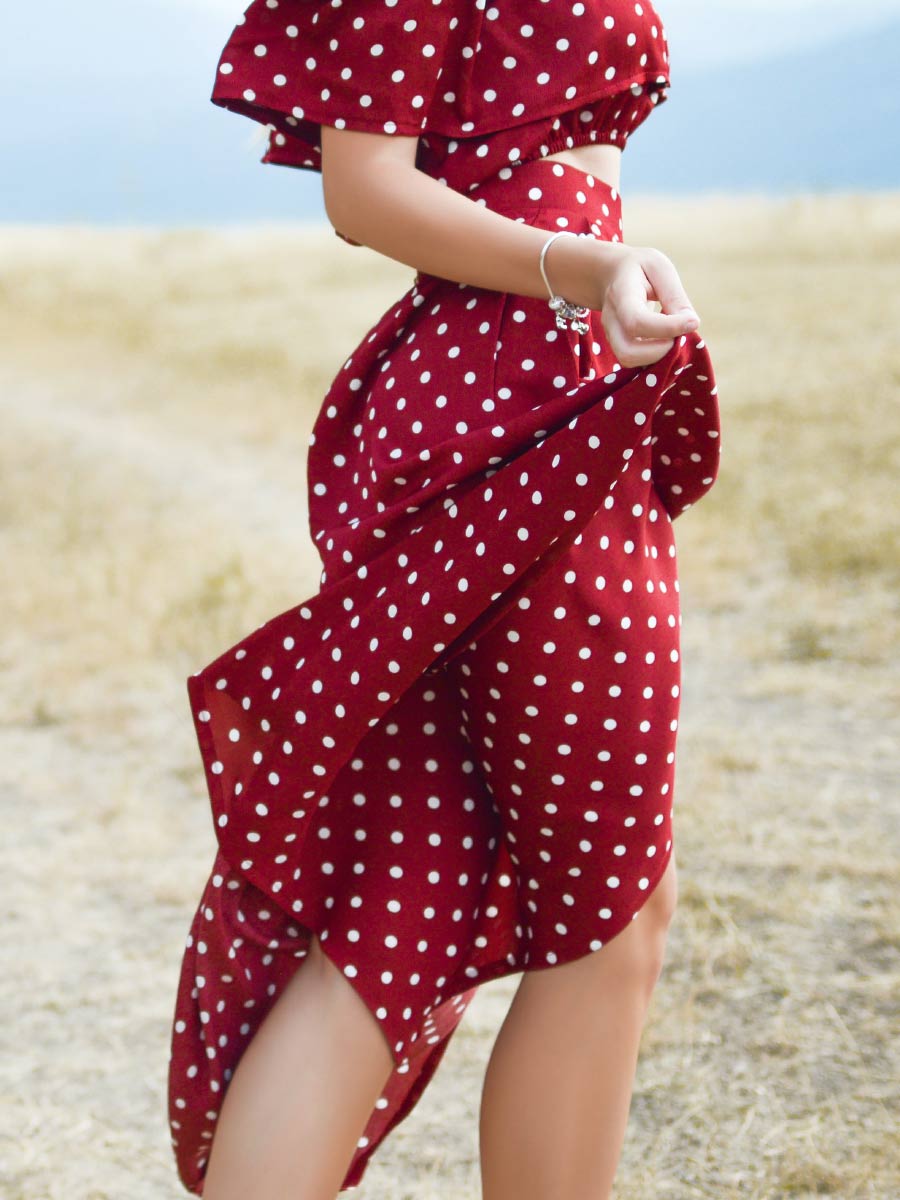 Polka dot summer dress